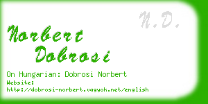 norbert dobrosi business card